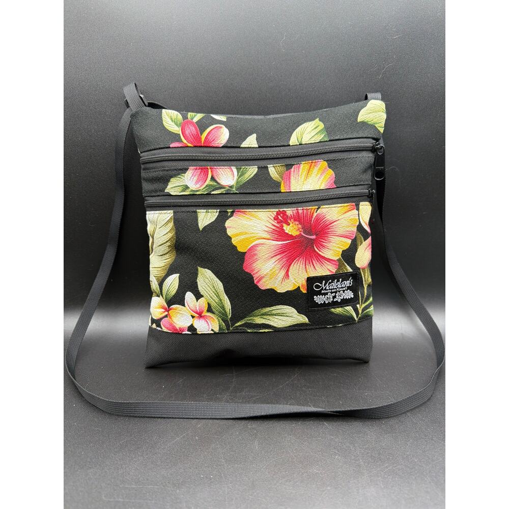 Mailelani's Made On Kauai Crossbody Bag Hawaiian Hibiscus Floral Purse 9x10